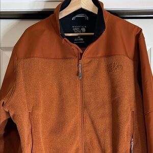 Mountain Hardwear Men's XL Tech Full Zip Jacket Burnt Orange